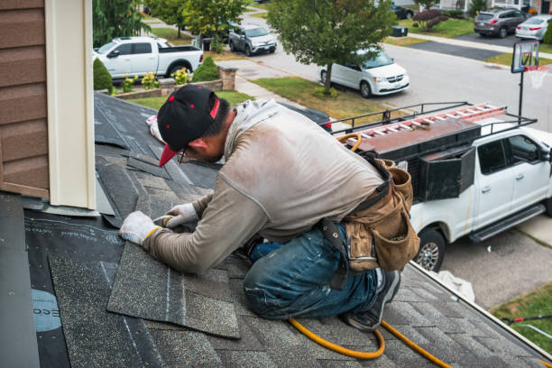 Professional Gutter Installation technician working in Harmans, MD